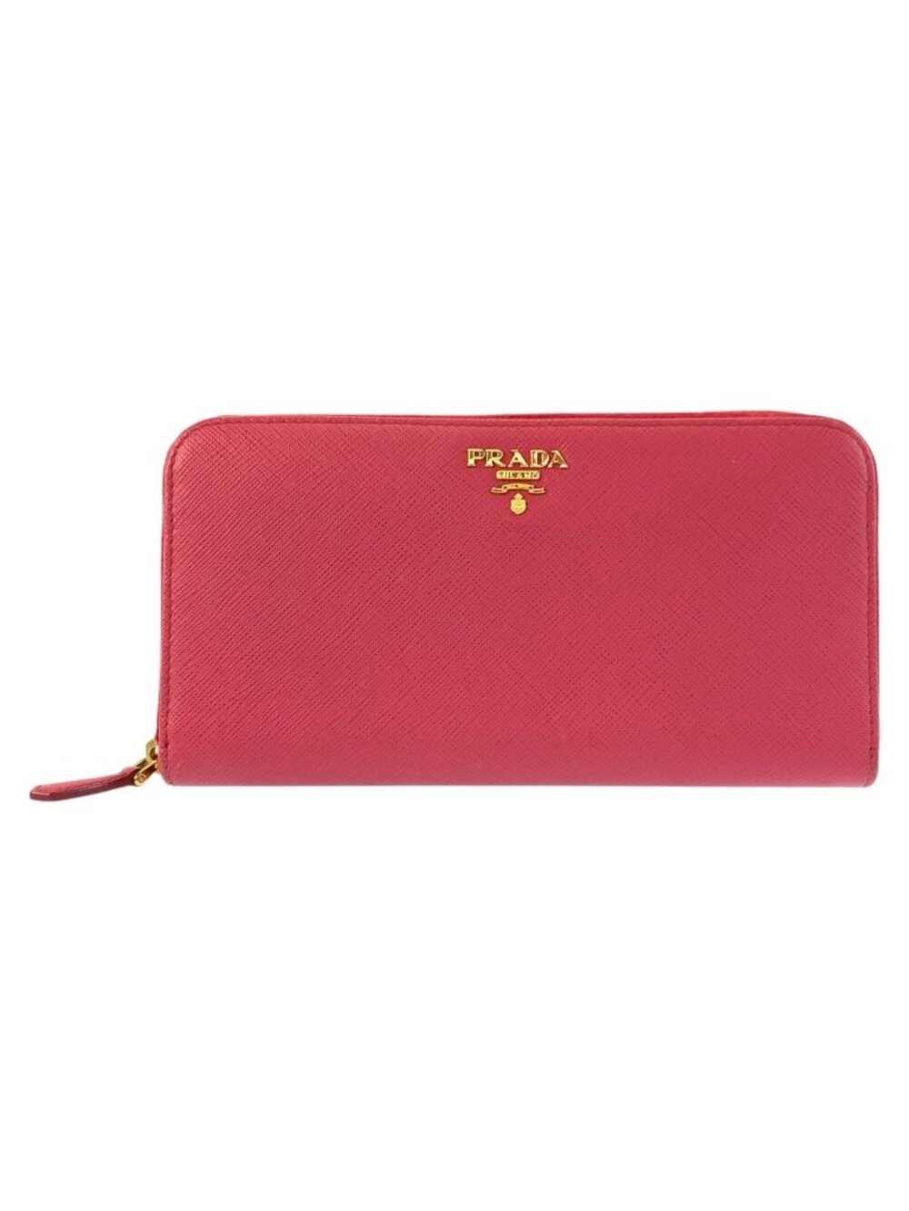 Prada Saffiano Pink Gold Leather Wallet